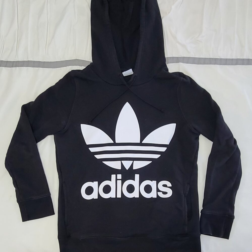 ADIDAS ORIGINALS WOMEN'S TREFOIL HOODIE #CE2408 BLACK